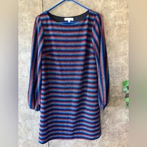 Anthropologie Dress Eri + Ali New Years Party Metallic Fun 60’s Dress S